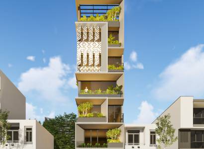 MẪU THIẾT KẾ NHÀ PHỐ HIỆN ĐẠI 6 TẦNG TẠI PHƯỜNG DĨ AN THÀNH PHỐ HỒ CHÍ MINH