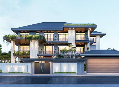 MẪU THIẾT KẾ BIỆT THỰ MÁI NHẬT 3 TẦNG TẠI TÂY NINH