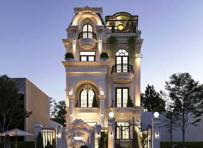 MẪU THIẾT KẾ NHÀ PHỐ TÂN CỔ ĐIỂN 4 TẦNG TẠI THÀNH PHỐ HỒ CHÍ MINH