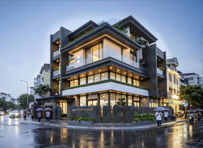 Mẫu Thiết Kế Biệt Thự Hiện Đại 2 Mặt Tiền Tại Bình Tân