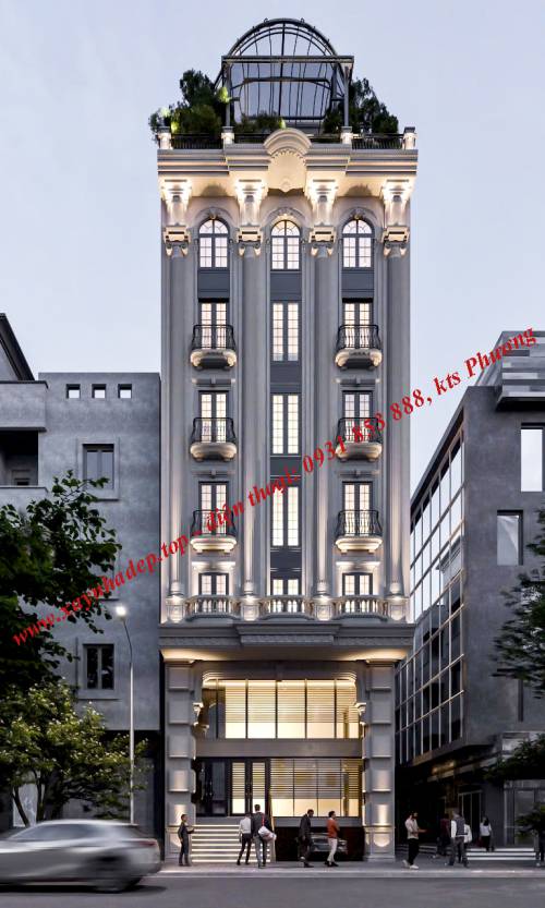 MẪU THIẾT KẾ XÂY DỰNG NHÀ Ở 9 TẦNG KẾT HỢP KINH DOANH TẠI THÀNH PHỐ HỒ CHÍ MINH