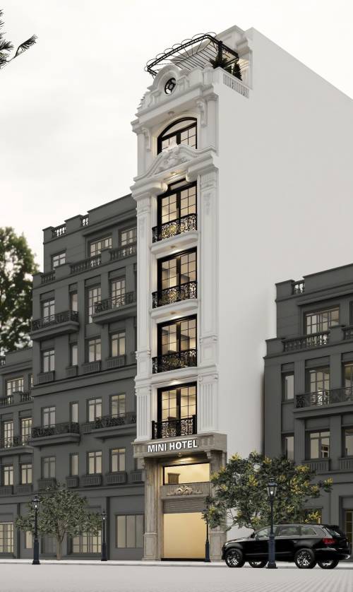 MẪU THIẾT KẾ KHÁCH SẠN MINI 6 TẦNG TẠI THÀNH PHỐ HỒ CHÍ MINH