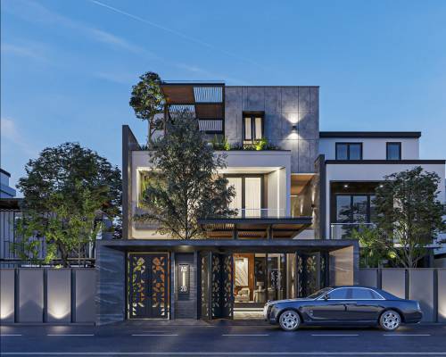Mẫu thiết kế Villa hiện đại 3 tầng tại phường Bình Trưng Tp Hồ Chí Minh