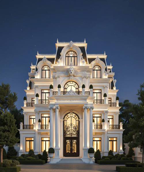 MẪU THIẾT KẾ BIỆT THỰ TÂN CỔ ĐIỂN ĐẸP TẠI TỈNH ĐỒNG NAI