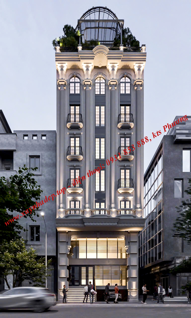 MẪU THIẾT KẾ XÂY DỰNG NHÀ Ở 9 TẦNG KẾT HỢP KINH DOANH TẠI THÀNH PHỐ HỒ CHÍ MINH