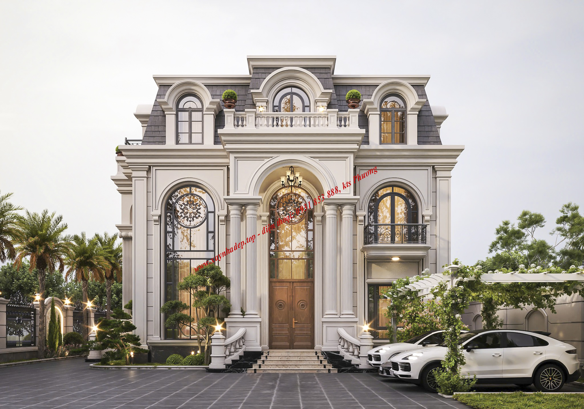 MẪU BIỆT THỰ TÂN CỔ ĐIỂN CHÂU ÂU ĐẸP TẠI  TỈNH VĨNH LONG