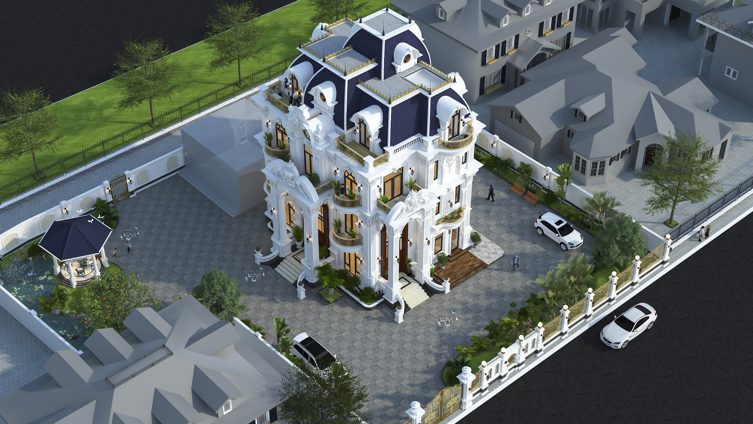 MẪU THIẾT KẾ BIỆT THỰ KIẾN TRÚC CỔ ĐIỂN CHÂU ÂU TẠI THÀNH PHỐ HỒ CHÍ MINH