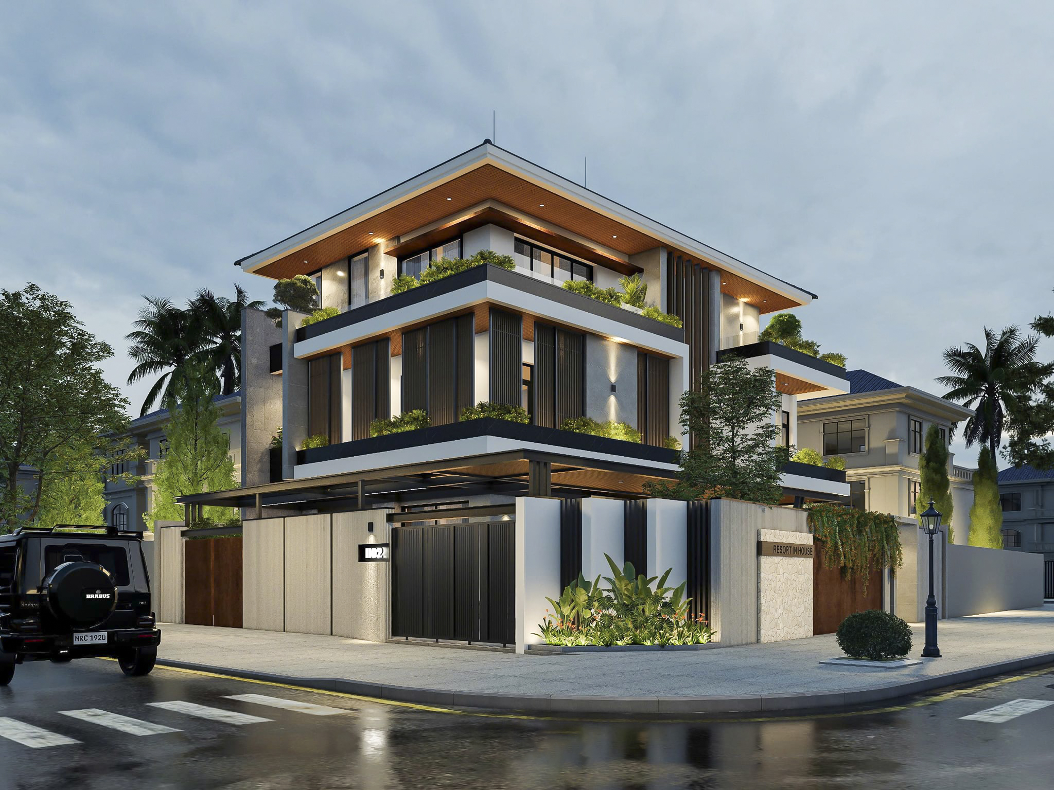 MẪU THIẾT KẾ BIỆT THỰ 3 TẦNG HIỆN ĐẠI TẠI TP. HỒ CHÍ MINH