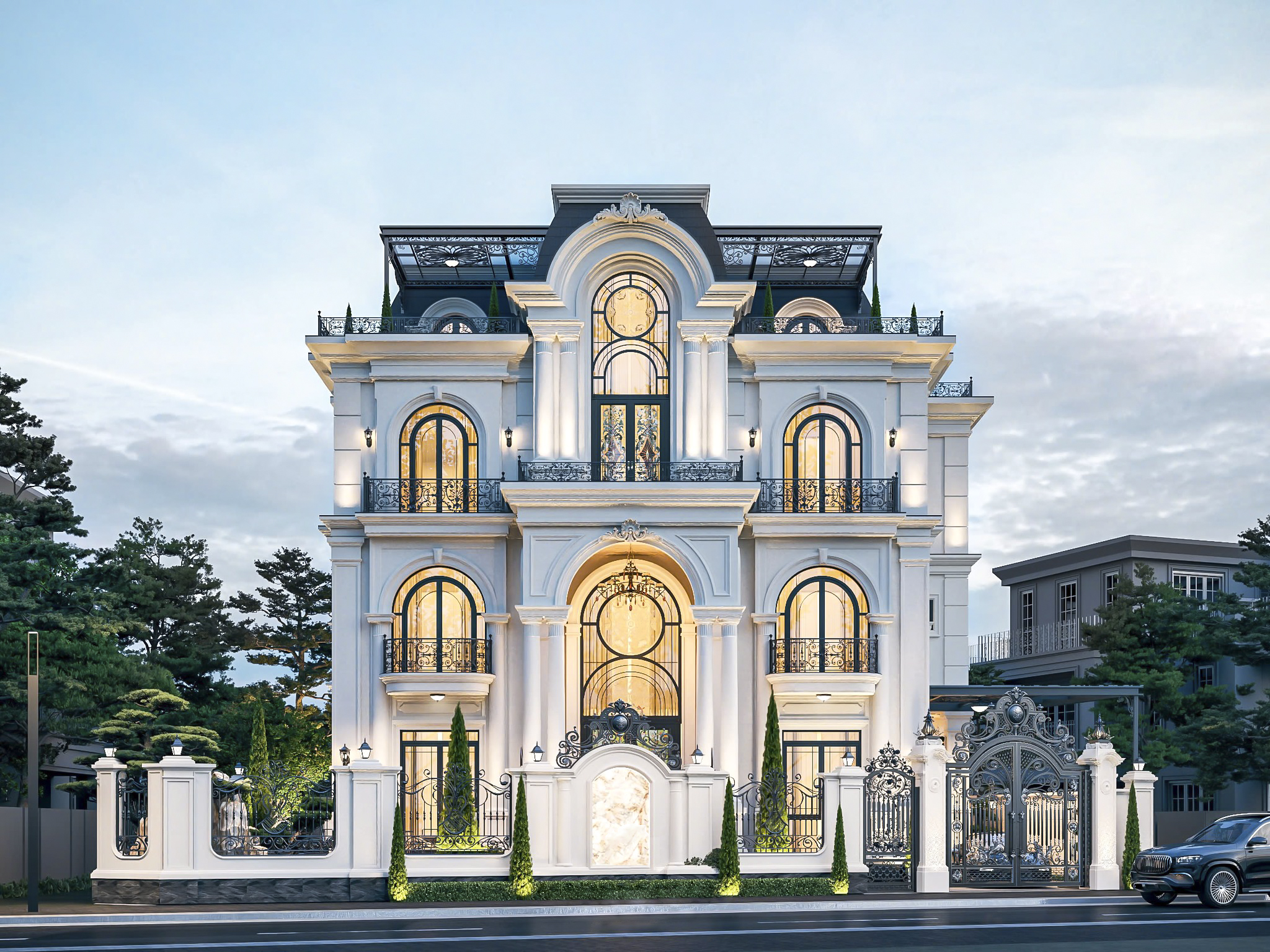 MẪU THIẾT KẾ BIỆT THỰ TÂN CỔ ĐIỂN TẠI PHƯỜNG AN KHÁNH TP HỒ CHÍ MINH