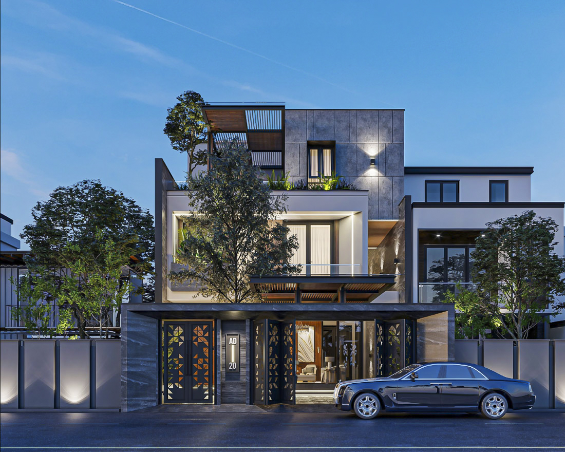 Mẫu thiết kế Villa hiện đại 3 tầng tại phường Bình Trưng Tp Hồ Chí Minh