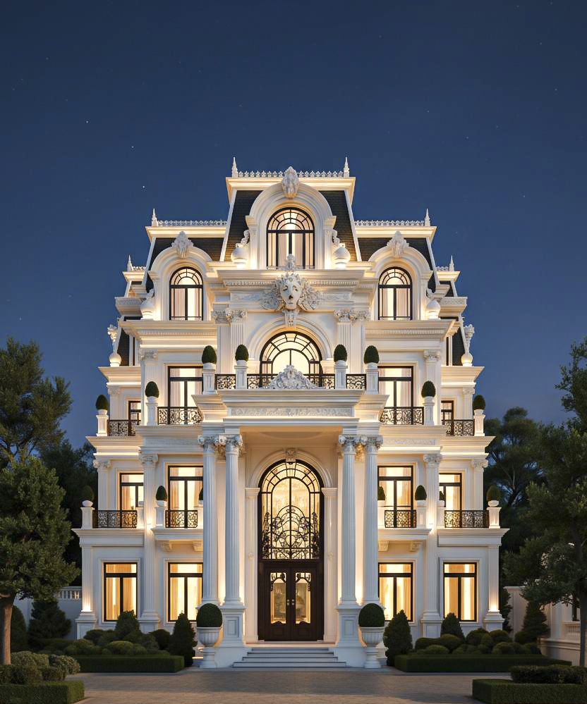 MẪU THIẾT KẾ BIỆT THỰ TÂN CỔ ĐIỂN ĐẸP TẠI TỈNH ĐỒNG NAI