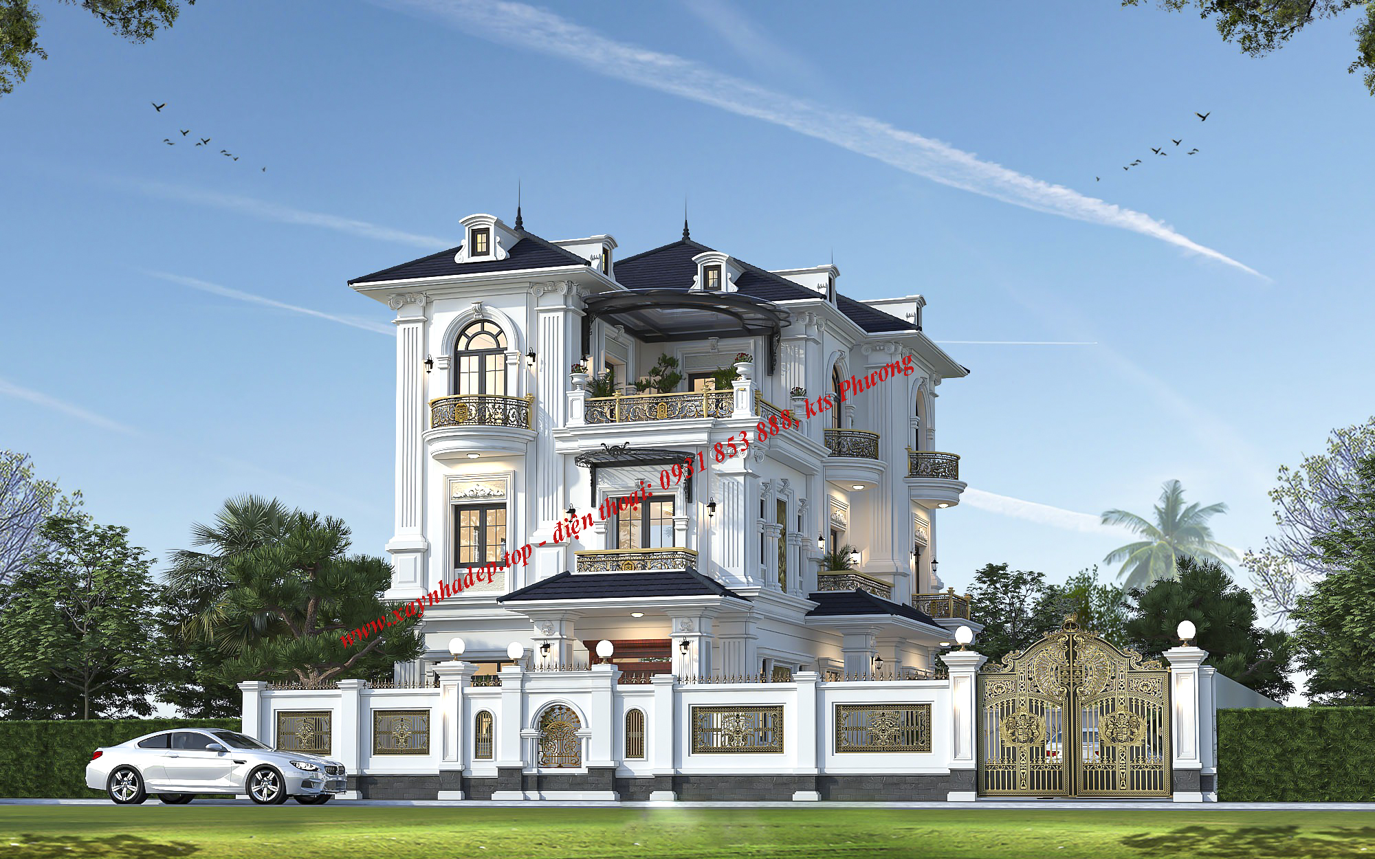 MẪU THIẾT KẾ BIỆT THỰ TÂN CỔ ĐIỂN TẠI BÀ RỊA TP HỒ CHÍ MINH