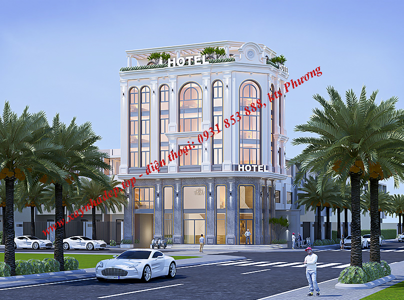 Thiết Kế Khách Sạn 6 Tầng Đẹp Tại TP.HCM